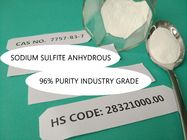 Na2SO3 97 ٪ الطهارة الصوديوم كبريتيد الحافظة كثافة 2.633 غ / سم 3 مسحوق أبيض